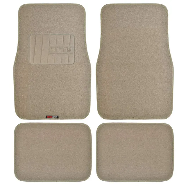 bdk-carpet-floor-mats-universal-fit-for-cars-suvs-vans-trucks-beige-4-piece-set image 1