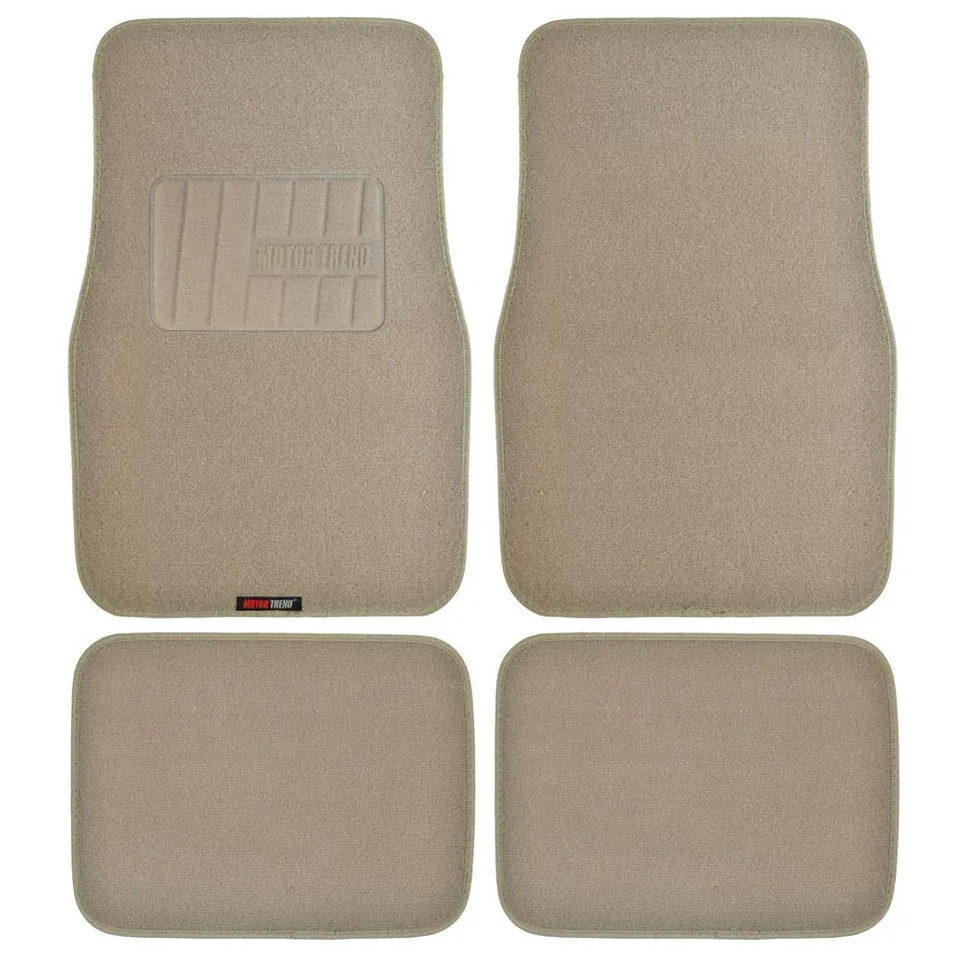 bdk-carpet-floor-mats-universal-fit-for-cars-suvs-vans-trucks-beige-4-piece-set image 1