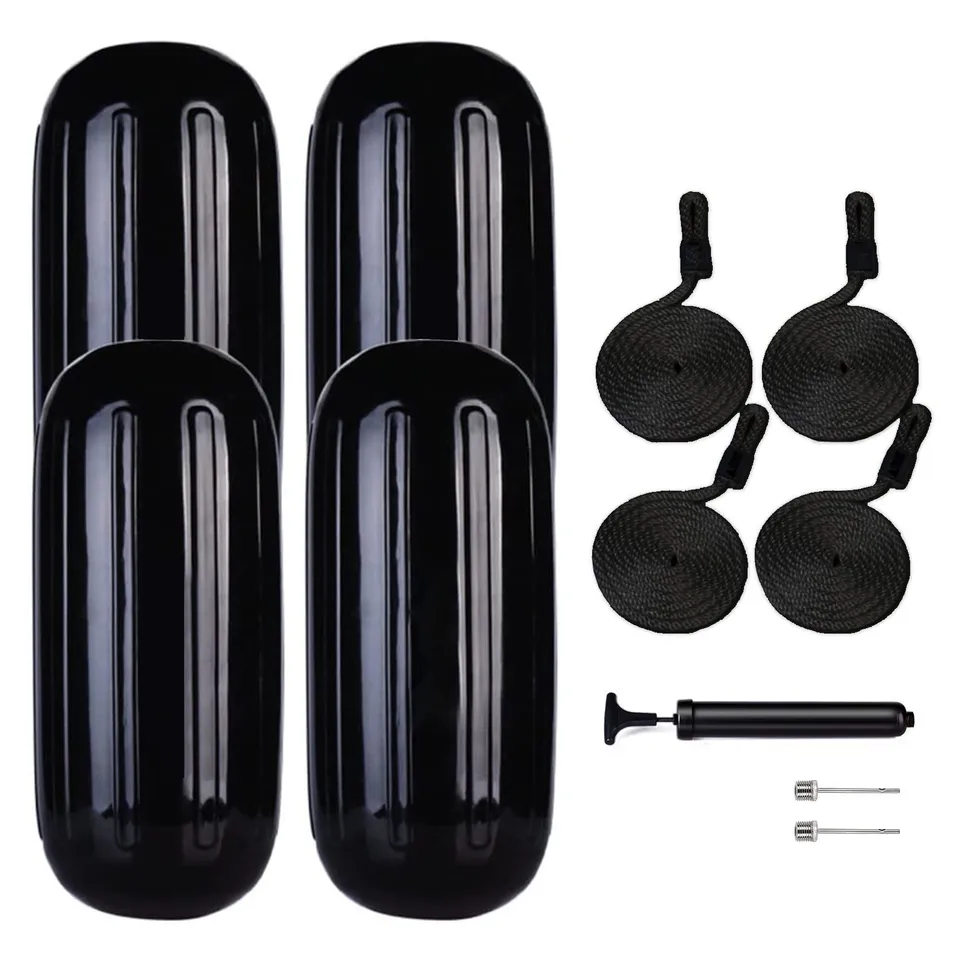 leader-accessories-hole-through-middle-ribbed-boat-fender-4-pack-26-x-10-uv-resi image 1