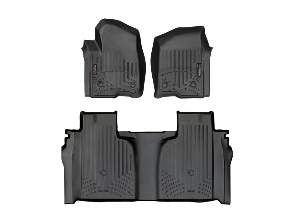 weathertech-custom-fit-floorliners-for-chevrolet-silverado-gmc-sierra-1st-2nd-ro image 1