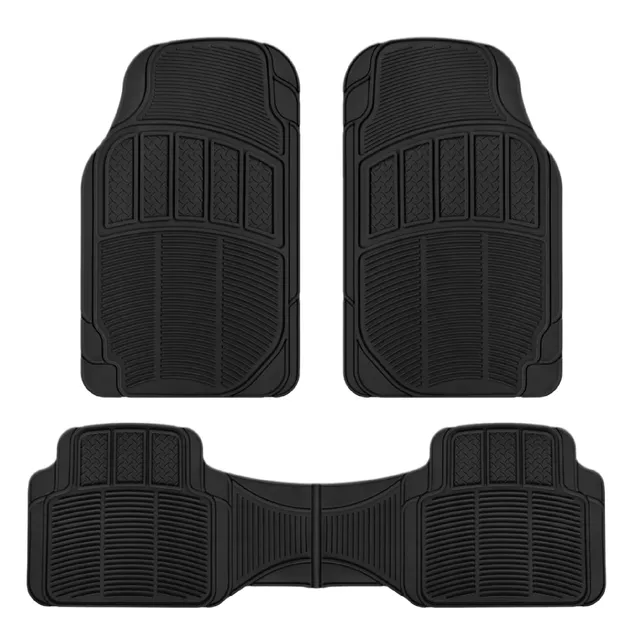 bdk-proliner-3-piece-heavy-duty-rubber-floor-mats-universal-fit-front-rear-all-w image 1
