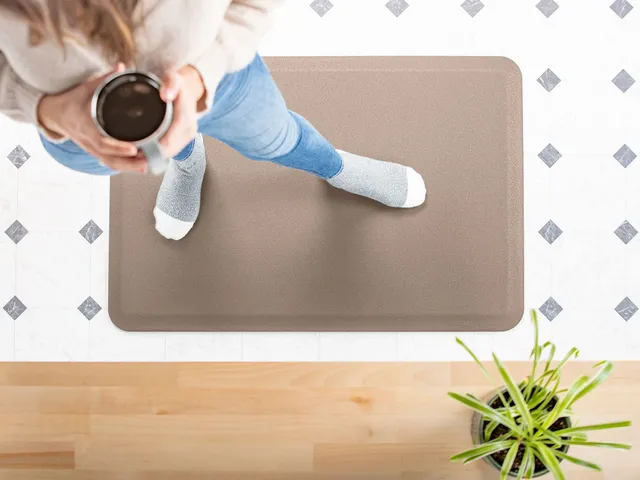 weathertech-comfortmat-anti-fatigue-floor-mat-stone-in-tan-24-x-36-cushioned-wat image 1
