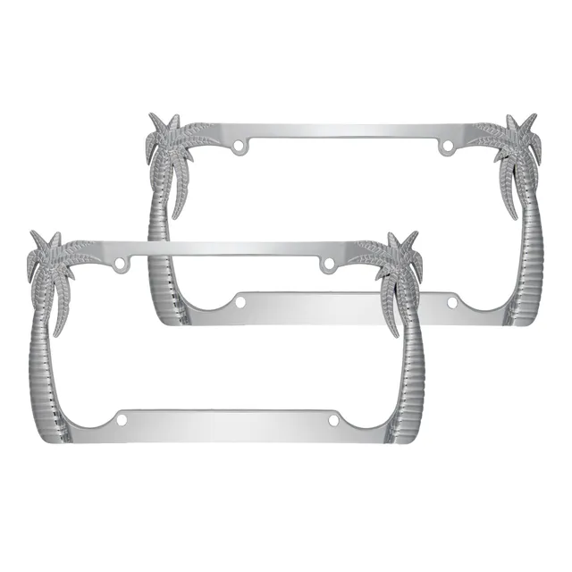 bdk-heavy-duty-rust-proof-stainless-steel-chrome-license-plate-frame-tropical-pa image 1