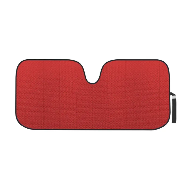 motor-trend-jumbo-accordion-windshield-sun-shade-66-x-27-red-uv-protection-unive image 1
