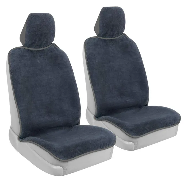 bdk-ultrafit-waterproof-car-seat-towel-covers-2-pack-gray-trim image 1