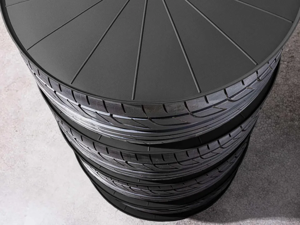 weathertech-wheelstacker-24-wheel-stacker-ring-set-of-4-tpe-storage-for-tires-an image 1