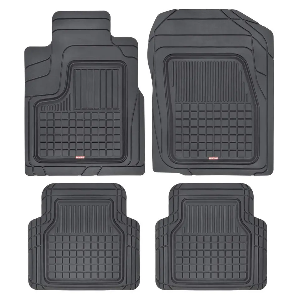 bdk-performance-plus-4-piece-all-weather-rubber-floor-mats-heavy-duty-trimmable- image 1