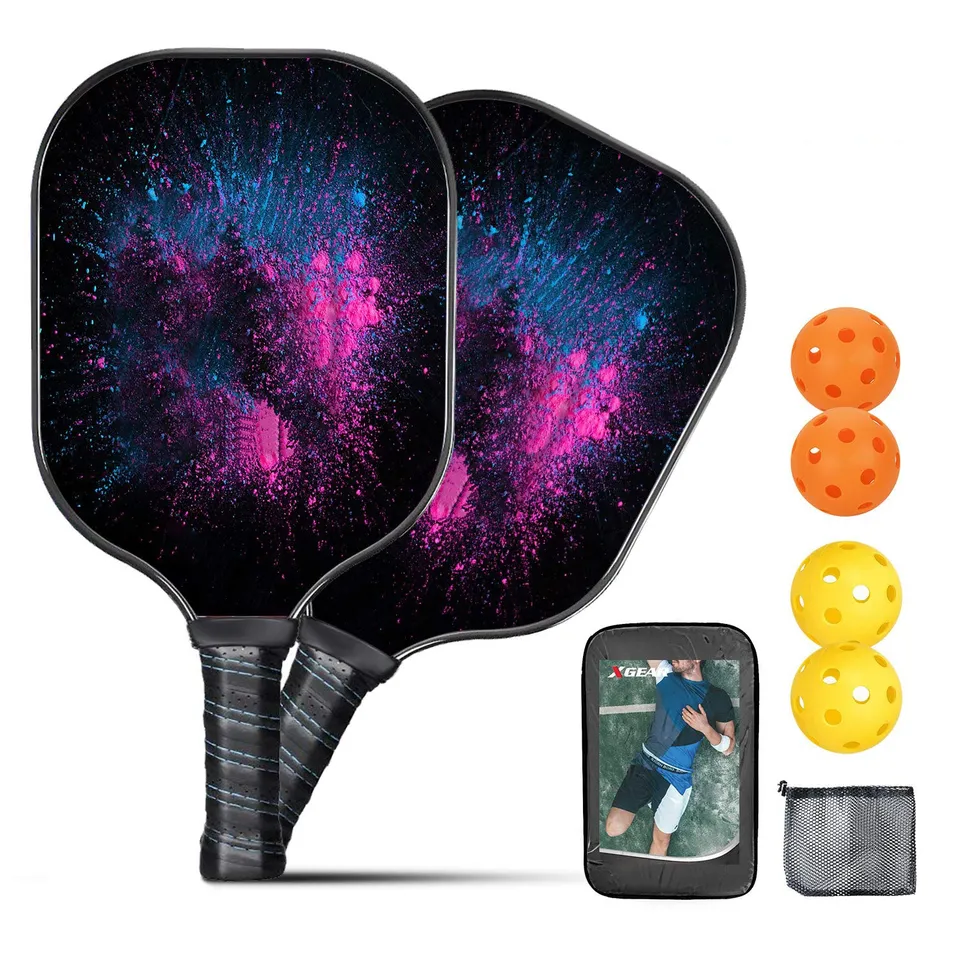 leader-accessories-lightweight-graphite-pickleball-paddle-set-ink-edition-2-padd image 1