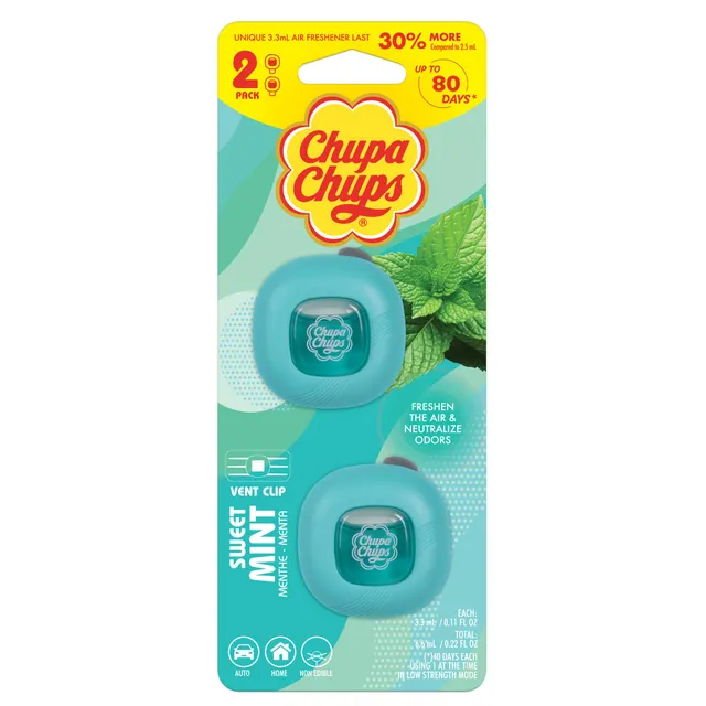 chupa-chups-car-air-freshener-sweet-mint-2-pack-by-bdk image 1