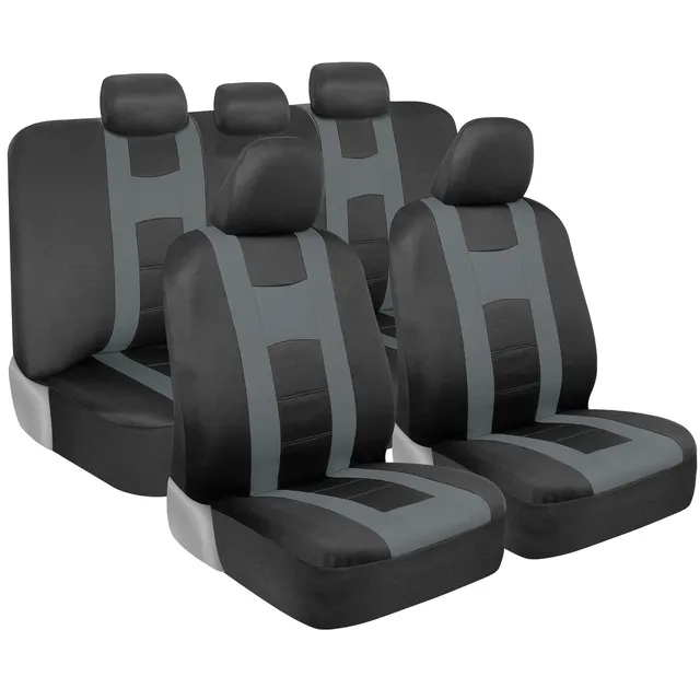 bdk-carxs-universal-fit-2-tone-light-gray-car-seat-covers-full-set-for-most-cars image 1