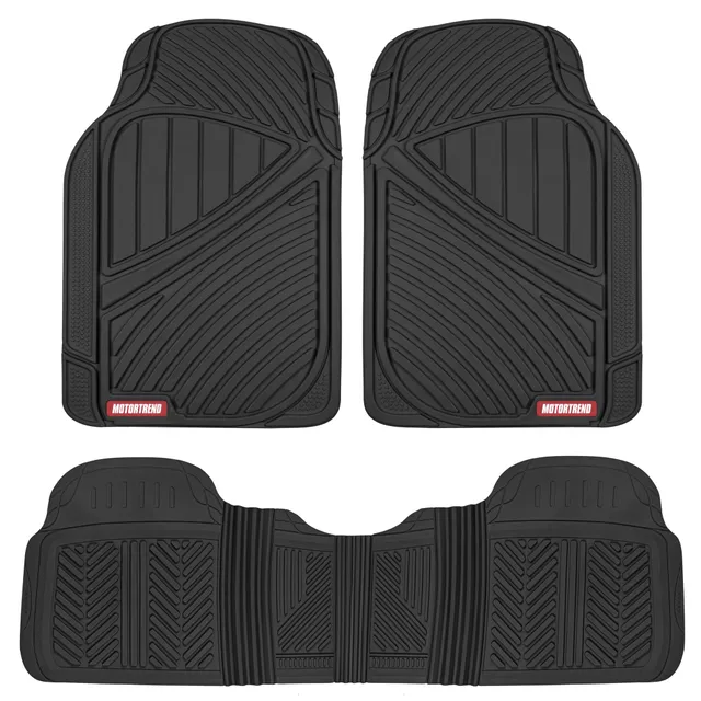 motor-trend-flextough-performance-all-weather-rubber-floor-mats-3-piece-set-for- image 1