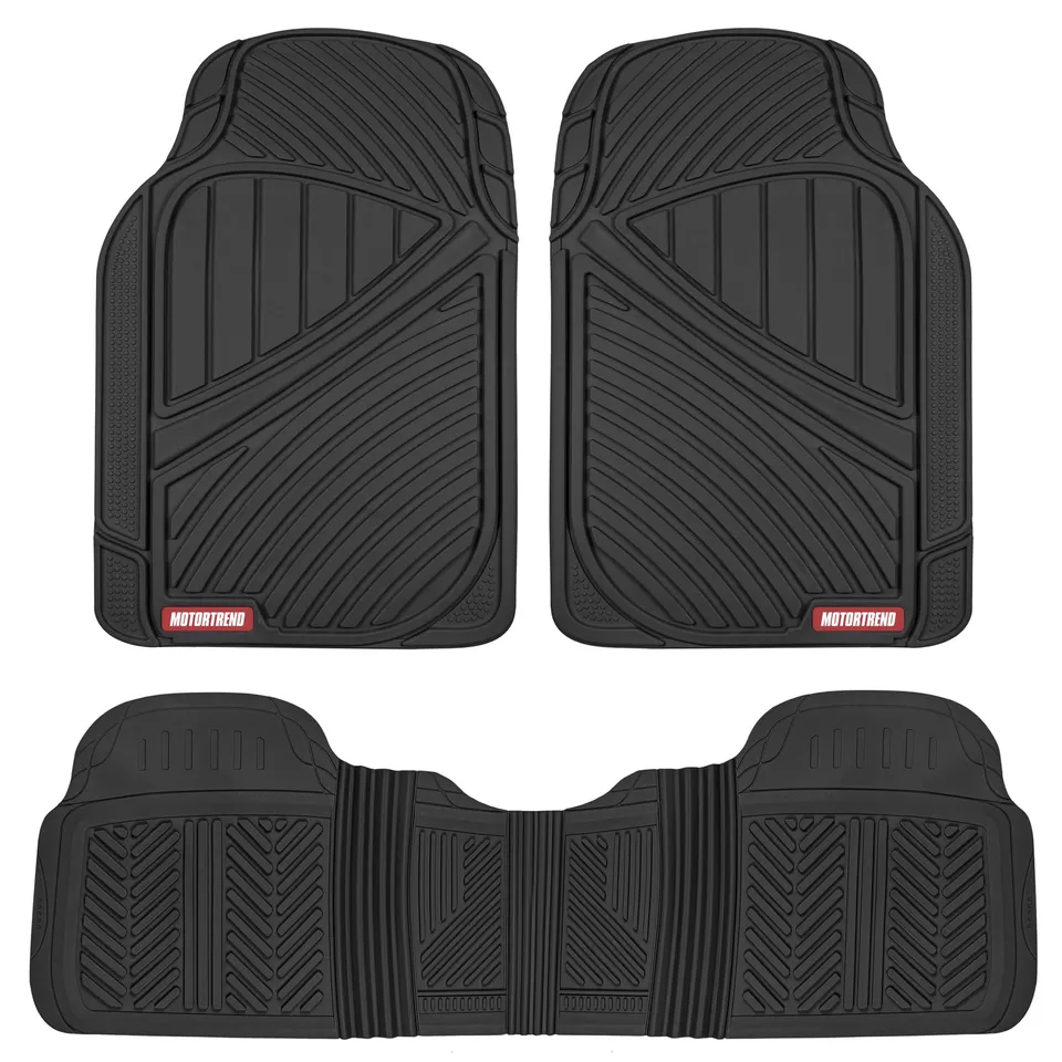 motor-trend-flextough-performance-all-weather-rubber-floor-mats-3-piece-set-for- image 1
