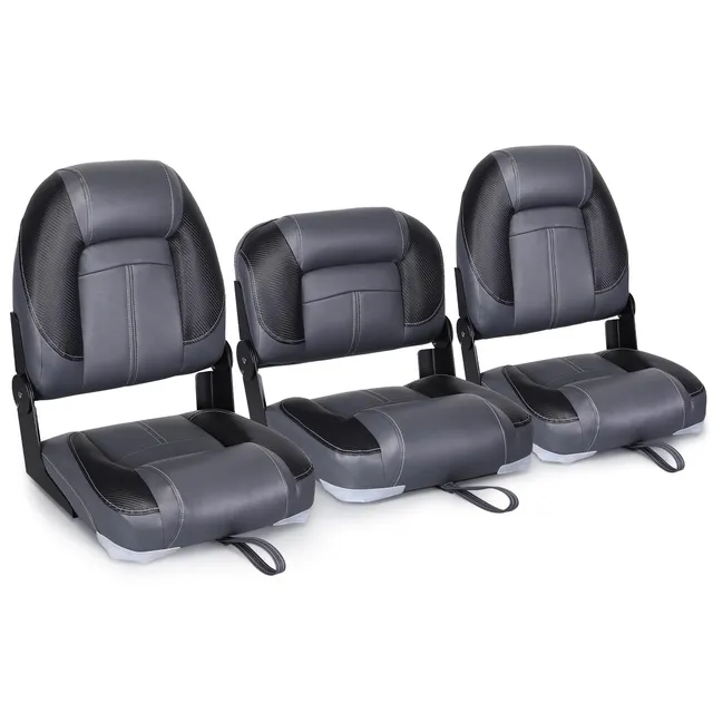 leader-accessories-50-high-back-bass-boat-bench-seat-marine-grade-vinyl-fold-dow image 1