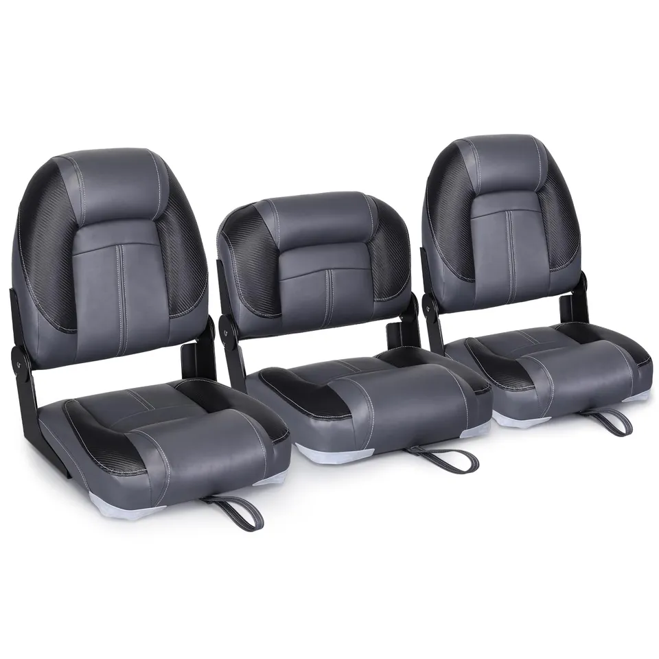 leader-accessories-50-high-back-bass-boat-bench-seat-marine-grade-vinyl-fold-dow image 1