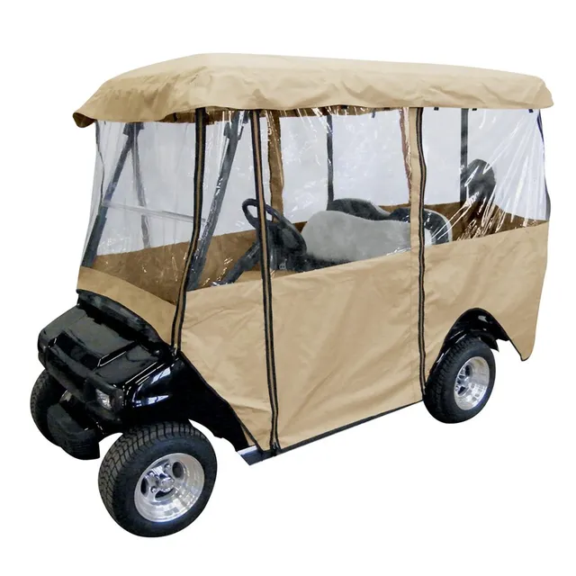 leader-accessories-deluxe-4-person-golf-cart-cover-beige image 1