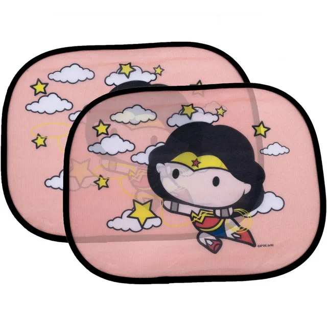 bdk-chibi-wonder-woman-side-car-window-sun-shade-17-x13-2-pack-officially-licens image 1
