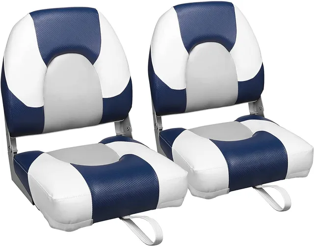 leader-accessories-high-back-folding-fishing-boat-seats-2-seats-marine-grade-vin image 1