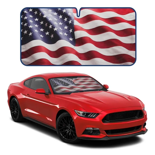motor-trend-usa-americana-flag-windshield-sun-shade-medium-65-x33-pop-up-foldabl image 1