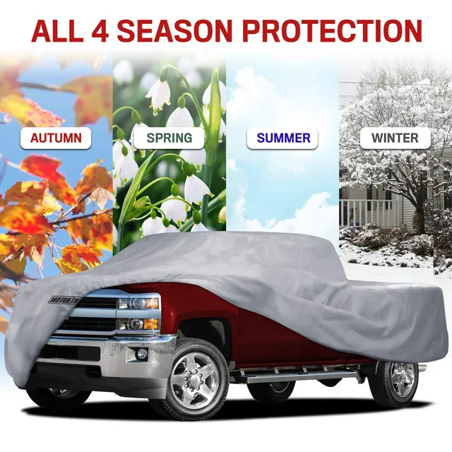 motor-trend-4-layer-4-season-waterproof-heavy-duty-full-car-cover-for-pickup-tru image 1