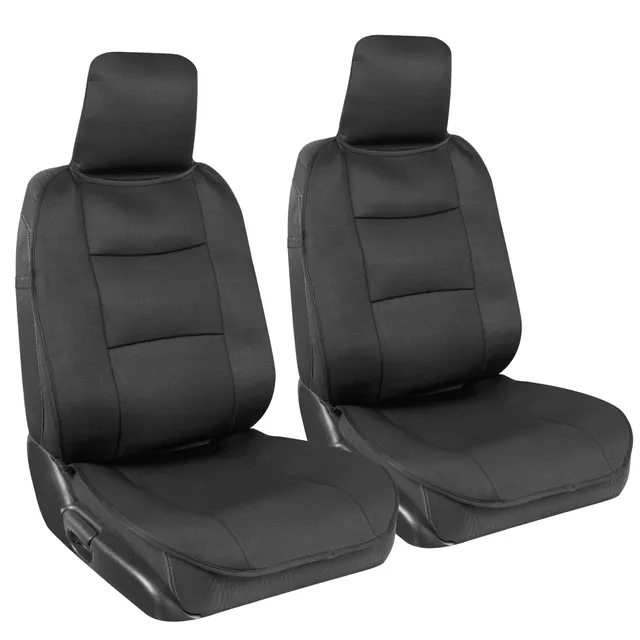 bdk-easyfit-front-seat-covers-set-of-2-with-integrated-headrest-covers-black image 1