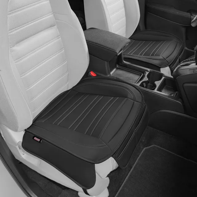 motor-trend-faux-leather-padded-bottom-seat-covers-with-storage-pockets-2-pack-b image 1