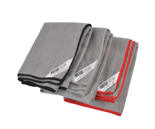 motor-trend-3-pack-microfiber-towels-ultra-soft-lint-free-for-car-cleaning-dryin image 1