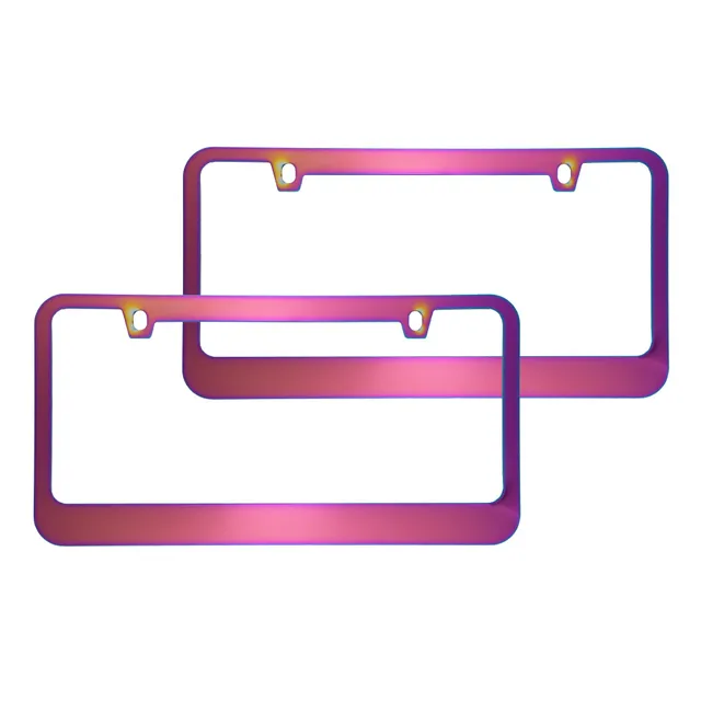 bdk-heavy-duty-stainless-steel-license-plate-frame-universal-size-pack-of-2 image 1