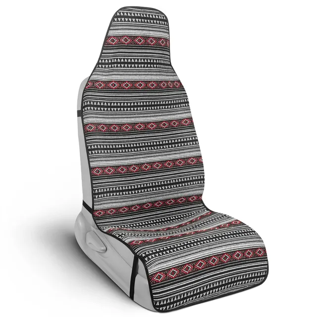 bdk-black-saddle-blanket-car-seat-covers-for-front-seats-2-pack-baja-mexican-wov image 1