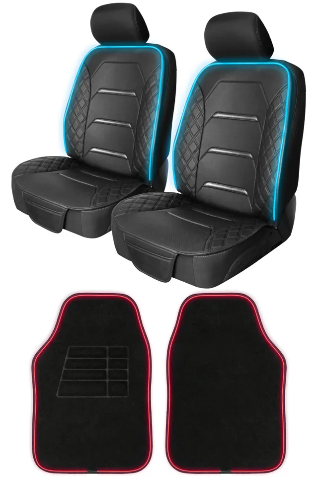 motor-trend-led-car-seat-covers-and-floor-mats-combo-with-remote-color-changing image 1
