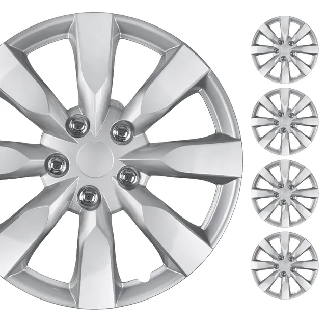 bdk-16-snap-on-hubcaps-with-metal-retention-rings-set-of-4-oem-replacement-for-s image 1