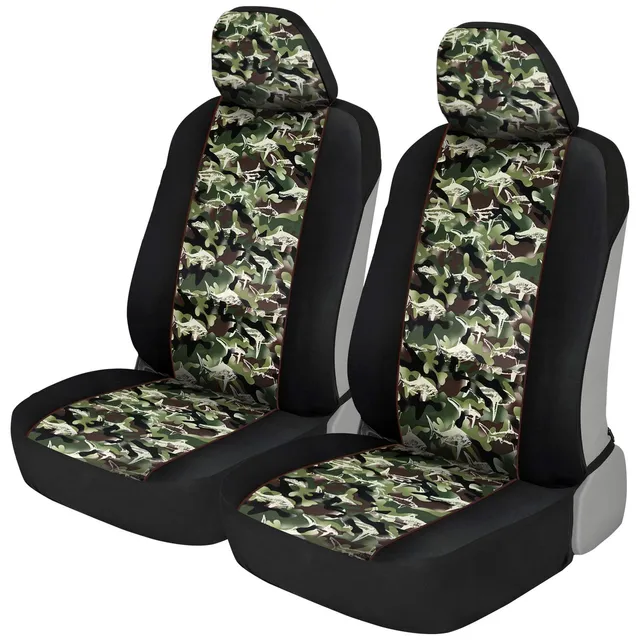 bdk-green-camo-front-seat-covers-2-pack-sideless-airbag-compatible-universal-fit image 1