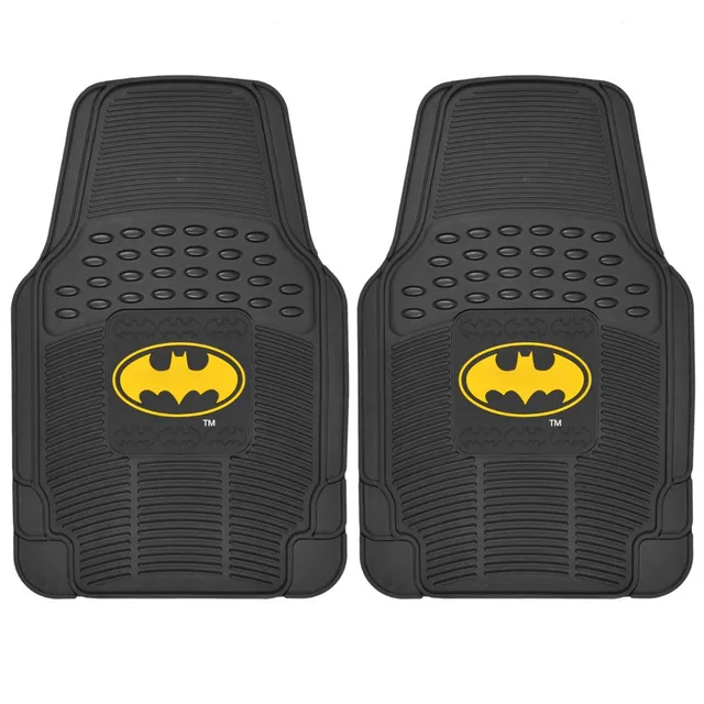bdk-batman-licensed-dc-comics-superhero-front-car-floor-mats-all-weather-heavy-d image 1