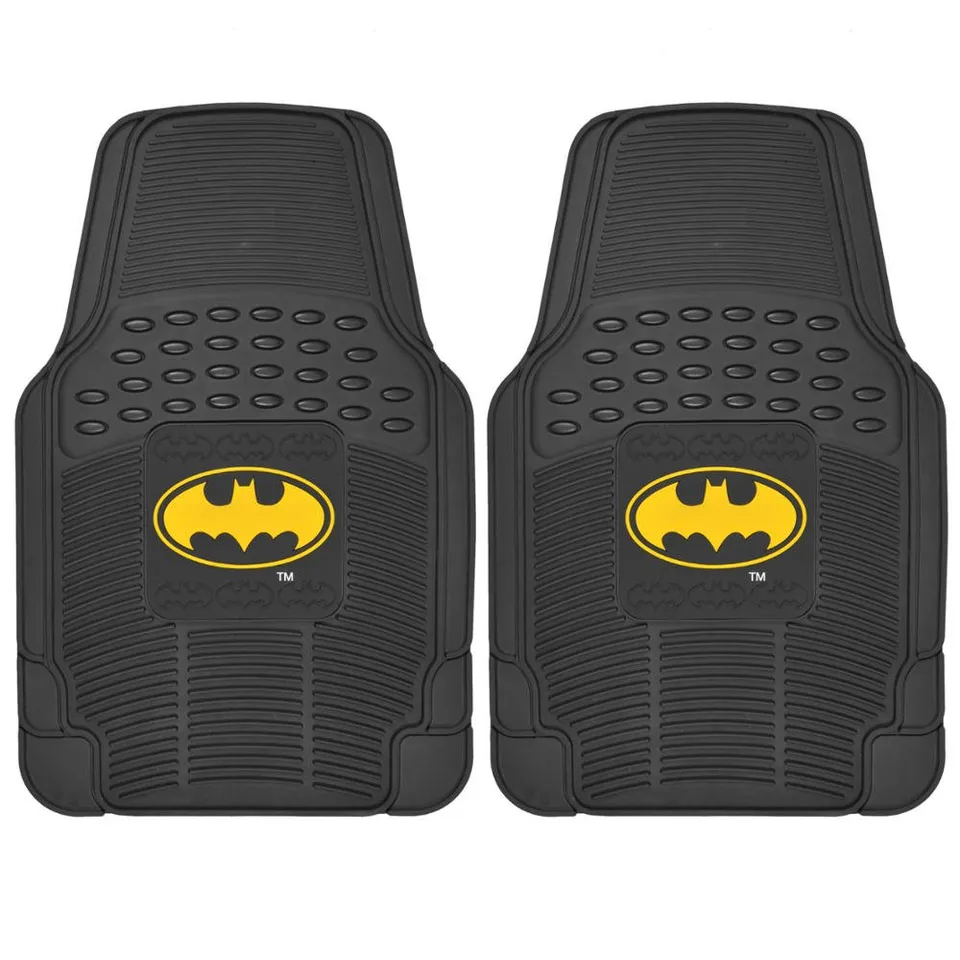 bdk-batman-licensed-dc-comics-superhero-front-car-floor-mats-all-weather-heavy-d image 1