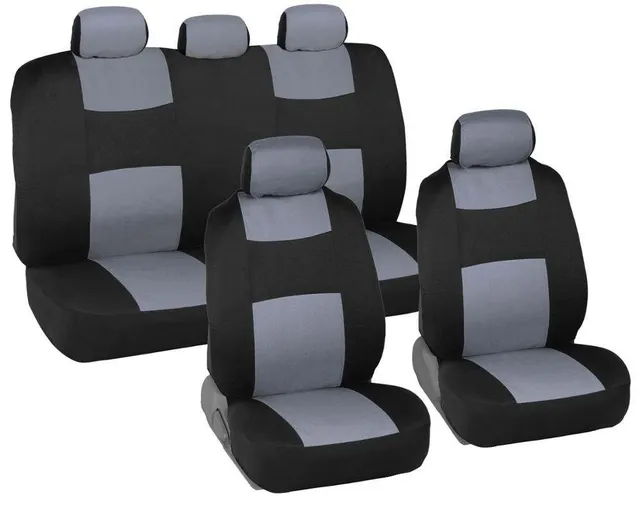 bdk-gray-deluxe-low-back-front-seat-covers-rear-bench-cover-for-honda-accord-ful image 1