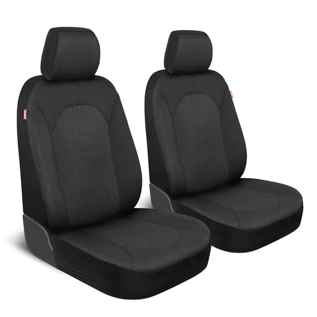 motor-trend-black-neoprene-car-seat-covers-for-2-front-seats-waterproof-spill-pr image 1