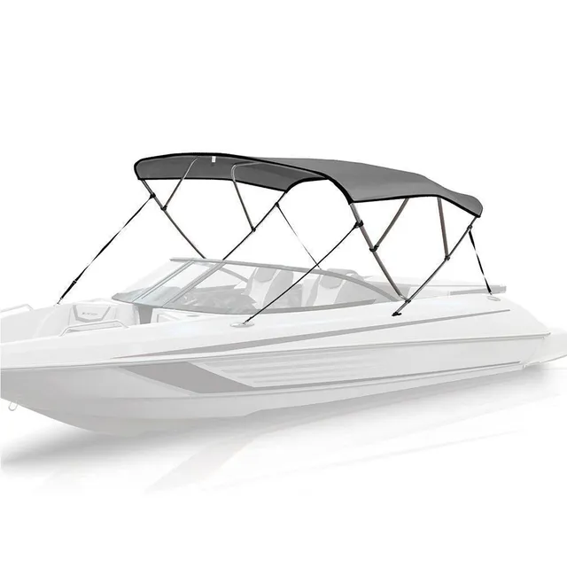 leader-accessories-4-bow-bimini-top-light-grey-7-sizes-marine-grade-polyester-al image 1