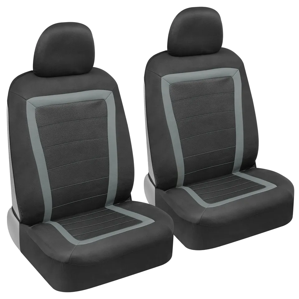 bdk-carxs-freshmesh-car-seat-covers-for-front-seats-gray-mesh-with-sideless-desi image 1