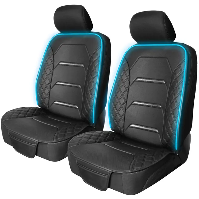 motor-trend-rgb-led-car-seat-protector-with-remote-2-pack-universal-fit-faux-lea image 1