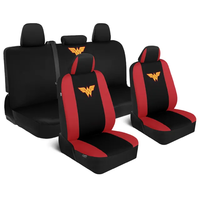 bdk-wonder-woman-9-piece-car-seat-cover-set-warner-bros-licensed-front-rear-poly image 1