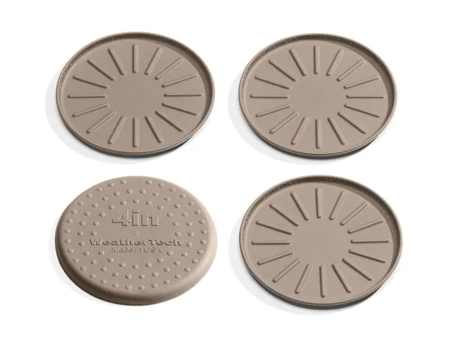 weathertech-4-anti-skid-drink-coasters-set-of-4-tan-8a4csttn image 1
