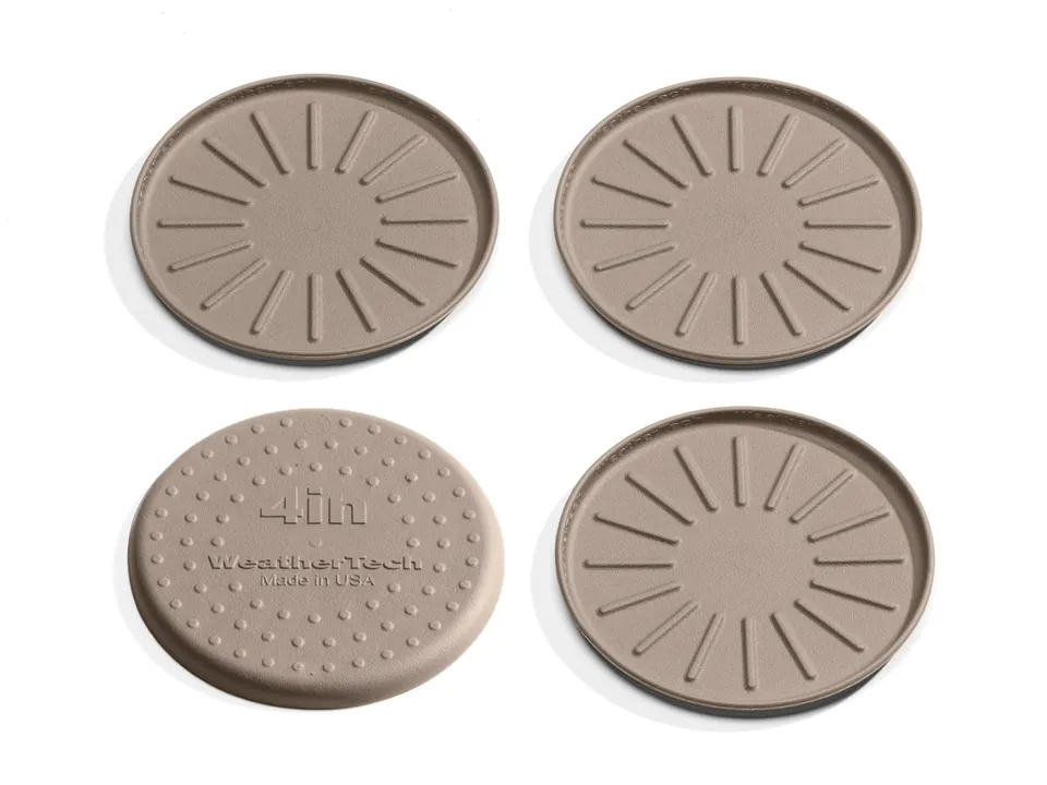 weathertech-4-anti-skid-drink-coasters-set-of-4-tan-8a4csttn image 1