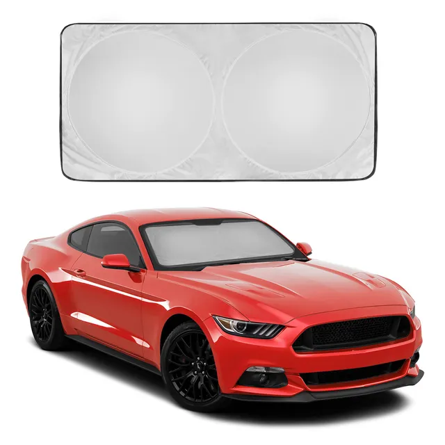 bdk-jumbo-windshield-sun-shade-63-x-35-5-pop-up-reflective-uv-protector-for-car- image 1