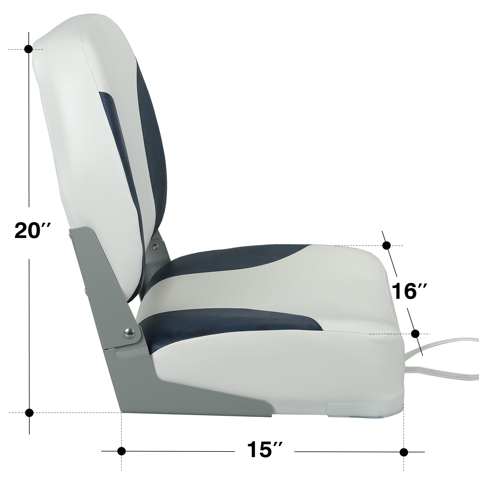 leader-accessories-low-back-folding-boat-seat-2-seats image 3