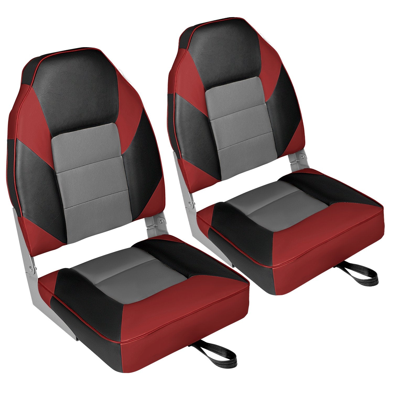 leader-accessories-high-back-fold-down-fishing-boat-seats-2-seats-marine-vinyl-u image 2