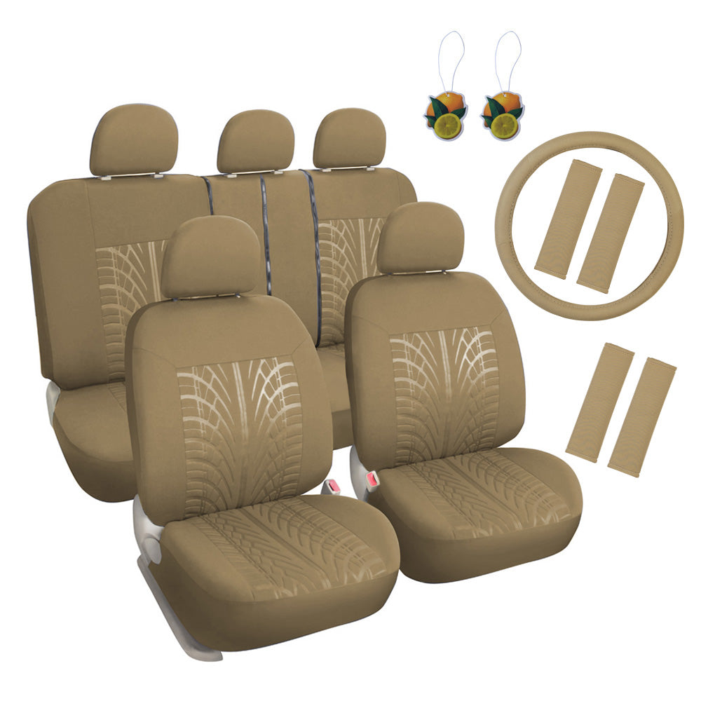 leader-accessories-embossed-cloth-grey-17-piece-car-seat-cover-full-set-universa image 3