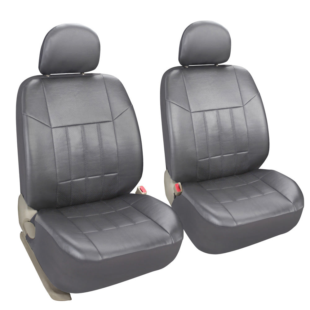 leader-accessories-faux-leather-car-seat-covers-set-of-2-universal-fit-breathabl image 4