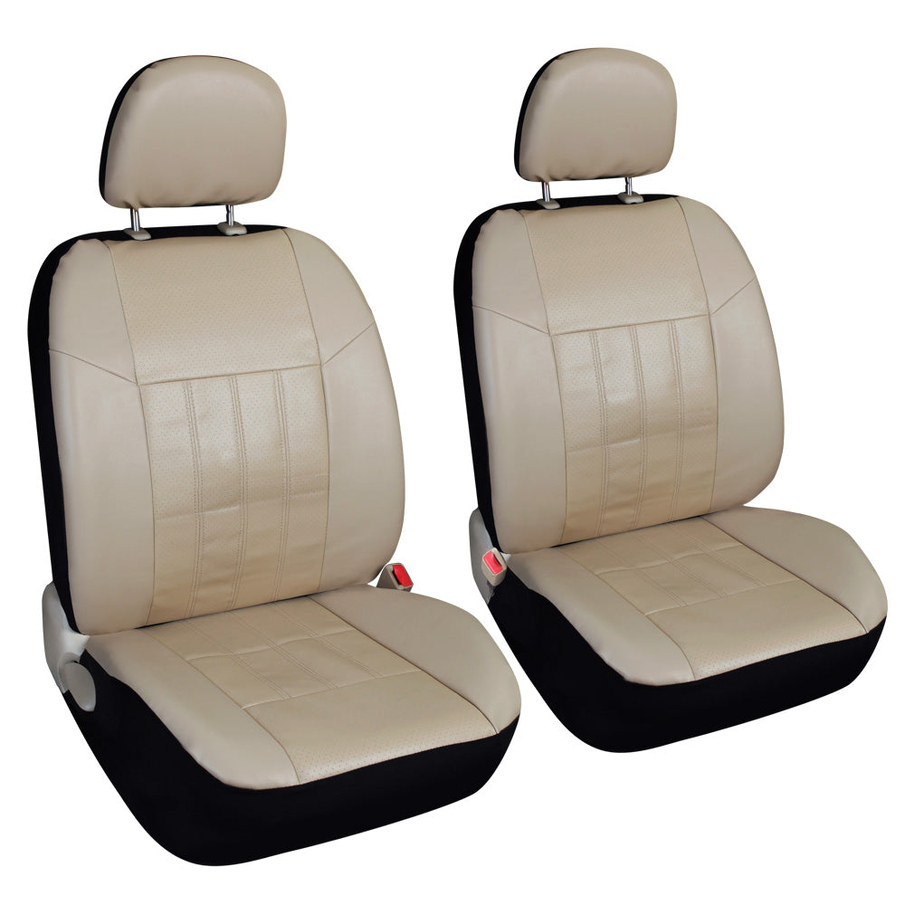 leader-accessories-faux-leather-car-seat-covers-set-of-2-universal-fit-breathabl image 5