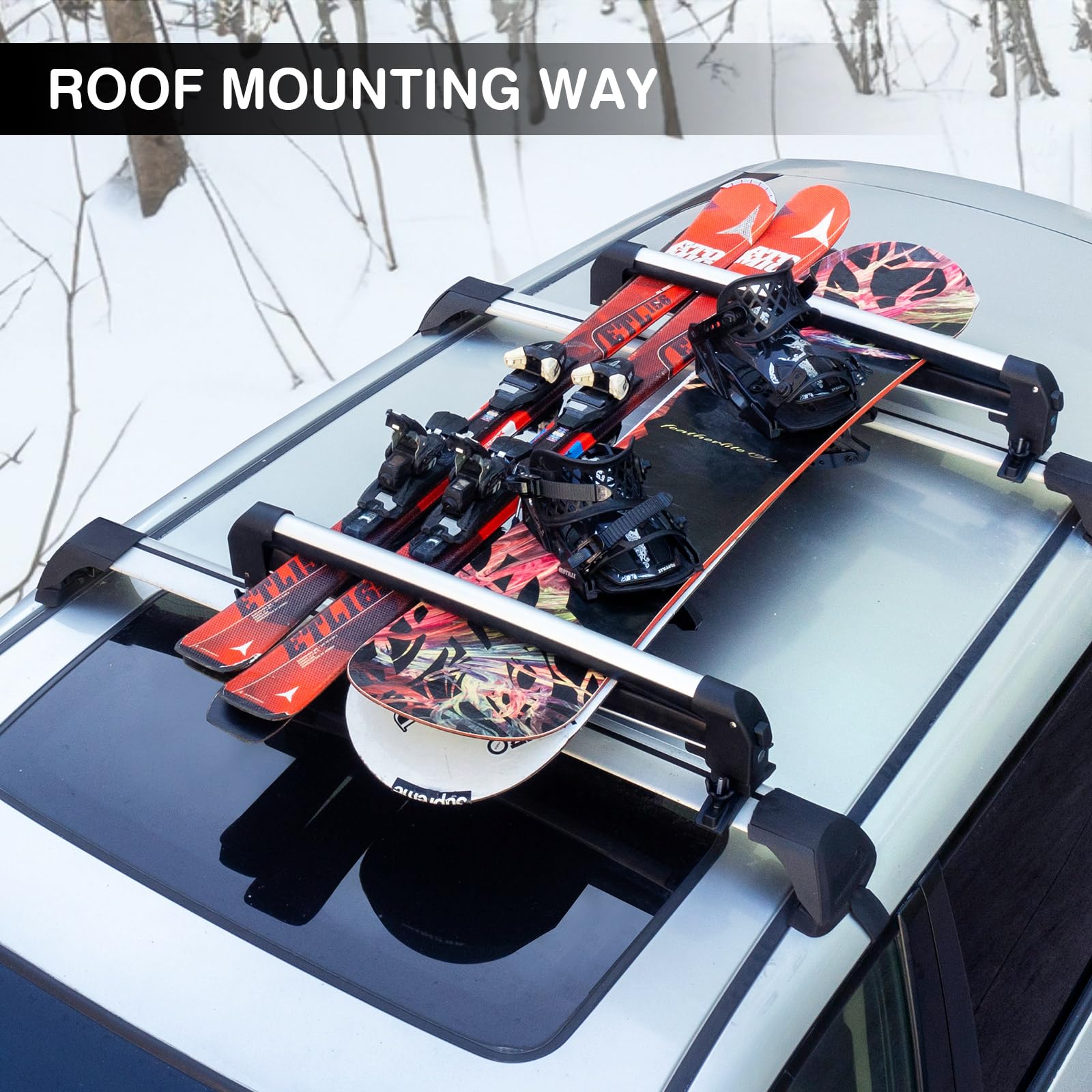 leader-accessories-folding-hitch-mounted-ski-snowboard-rack-fits-2-receivers-cro image 3