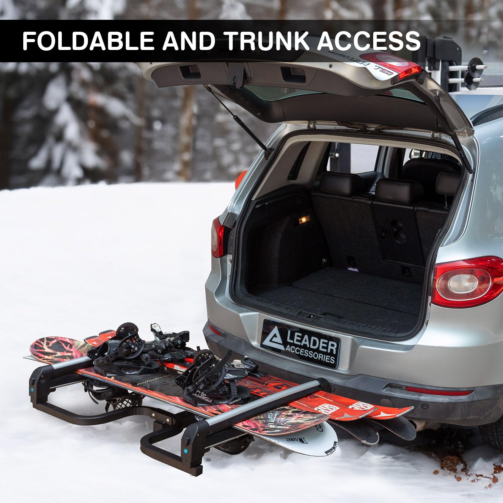 leader-accessories-folding-hitch-mounted-ski-snowboard-rack-fits-2-receivers-cro image 5