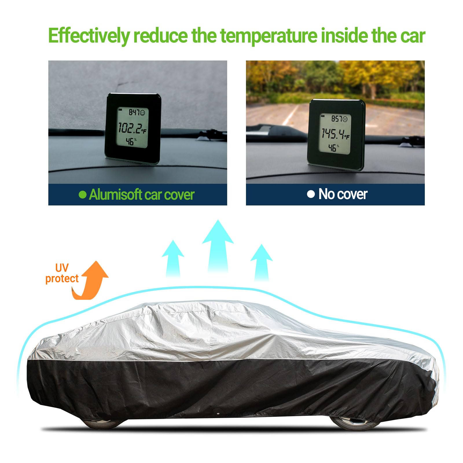 leader-accessories-ultimate-plus-car-cover-for-sedans-4-layer-aluminum-fabric-co image 2